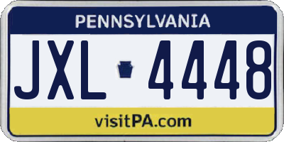 PA license plate JXL4448