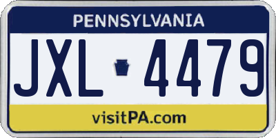 PA license plate JXL4479