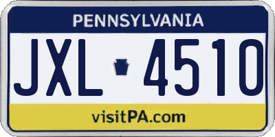 PA license plate JXL4510