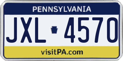 PA license plate JXL4570