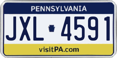 PA license plate JXL4591