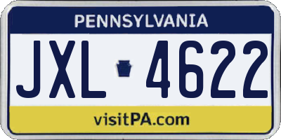 PA license plate JXL4622