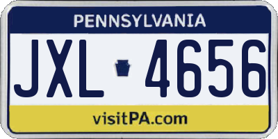 PA license plate JXL4656