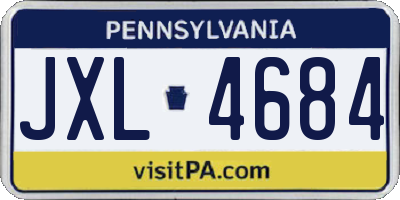 PA license plate JXL4684