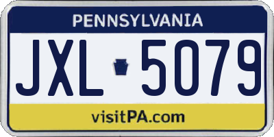 PA license plate JXL5079
