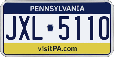 PA license plate JXL5110