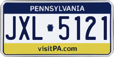 PA license plate JXL5121