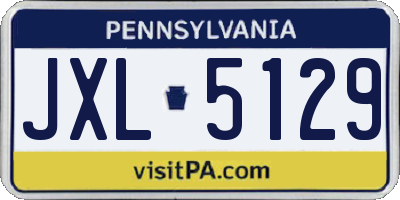 PA license plate JXL5129