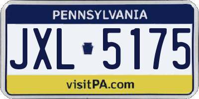 PA license plate JXL5175