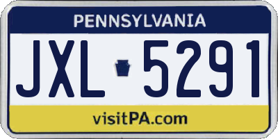 PA license plate JXL5291