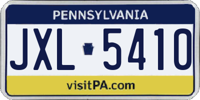 PA license plate JXL5410