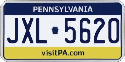 PA license plate JXL5620