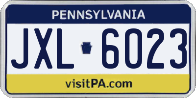 PA license plate JXL6023