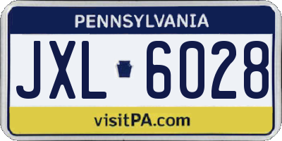 PA license plate JXL6028