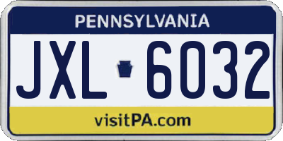 PA license plate JXL6032