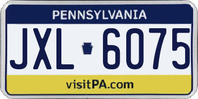 PA license plate JXL6075