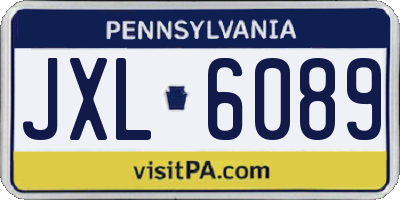 PA license plate JXL6089