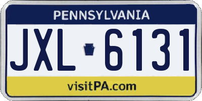 PA license plate JXL6131