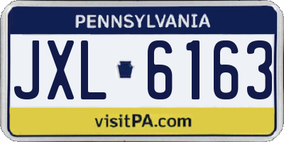 PA license plate JXL6163