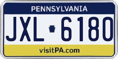PA license plate JXL6180