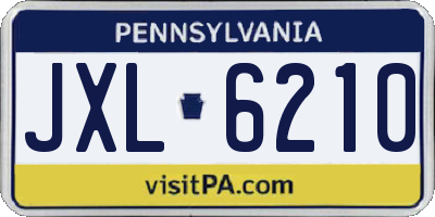 PA license plate JXL6210