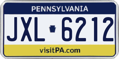 PA license plate JXL6212
