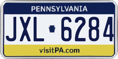PA license plate JXL6284