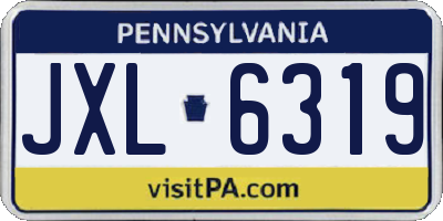 PA license plate JXL6319