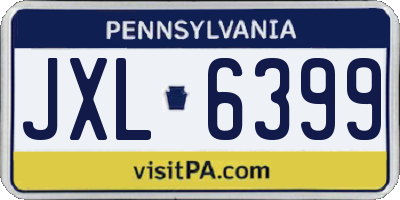 PA license plate JXL6399