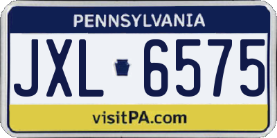 PA license plate JXL6575