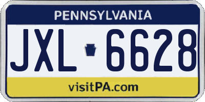 PA license plate JXL6628