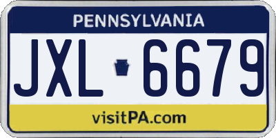 PA license plate JXL6679