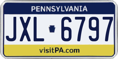 PA license plate JXL6797