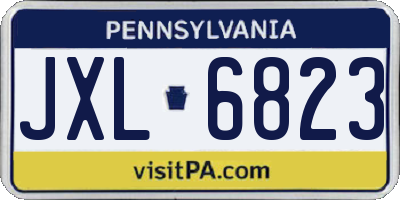 PA license plate JXL6823