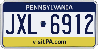 PA license plate JXL6912