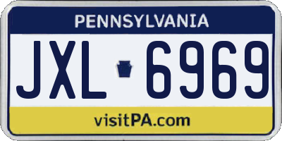 PA license plate JXL6969