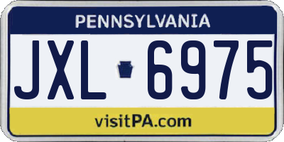 PA license plate JXL6975
