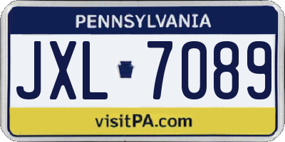 PA license plate JXL7089
