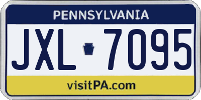 PA license plate JXL7095
