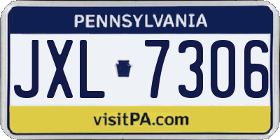 PA license plate JXL7306