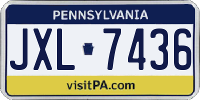 PA license plate JXL7436