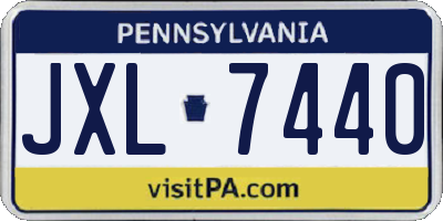 PA license plate JXL7440