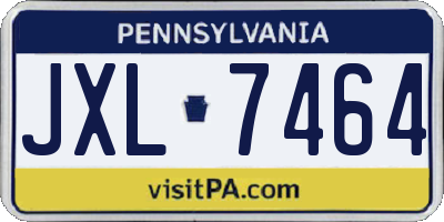 PA license plate JXL7464