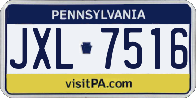 PA license plate JXL7516