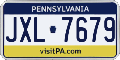 PA license plate JXL7679