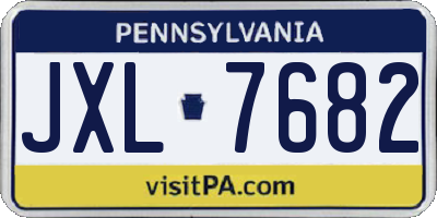 PA license plate JXL7682