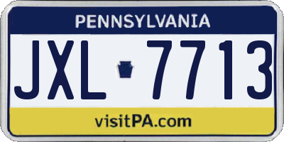 PA license plate JXL7713