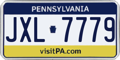 PA license plate JXL7779