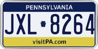 PA license plate JXL8264