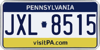 PA license plate JXL8515